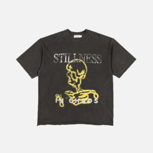 Stillness in Chaos Cropped Tee - Vintage Black