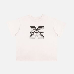 Cropped X Tee - Bone